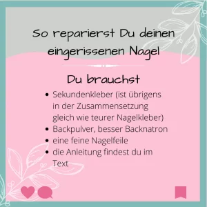 DIY - Hilfe bei eingerissenen Nägeln