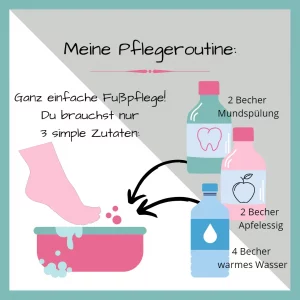 Fuß Pflegeroutine
